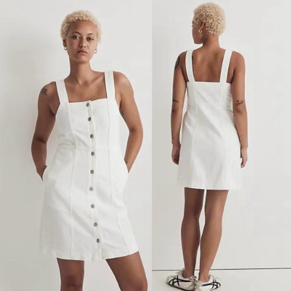 Madewell denim mini button up dress
